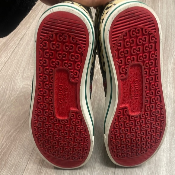 🐆 Mens Gucci Leopard Fashion Sneakers / Red Bottoms - Picture 6 of 8